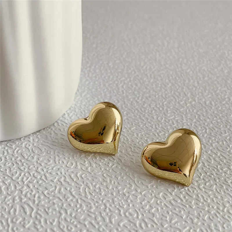 Heart Shaped Stud Earrings