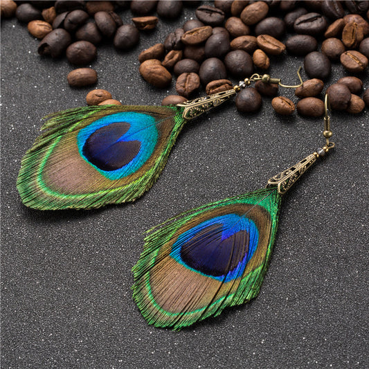 Peacock Feather Earrings